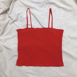 Red crop top